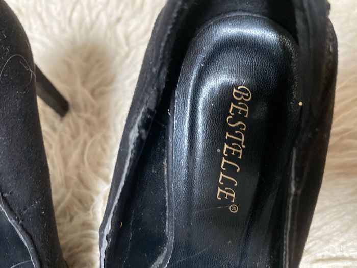 Chaussures à talons aiguilles daim strass noir 37 Bestelle - photo numéro 3