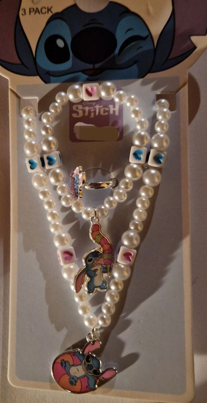 Lot de 3 bijoux fantaisies Stitch