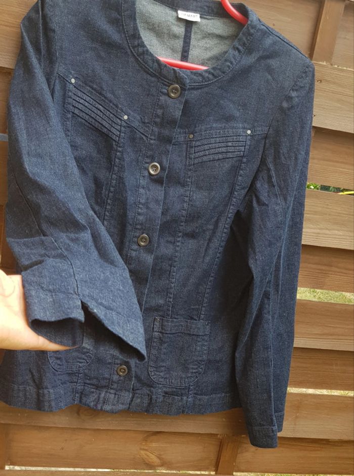 Veste femme jean en coton - photo numéro 4