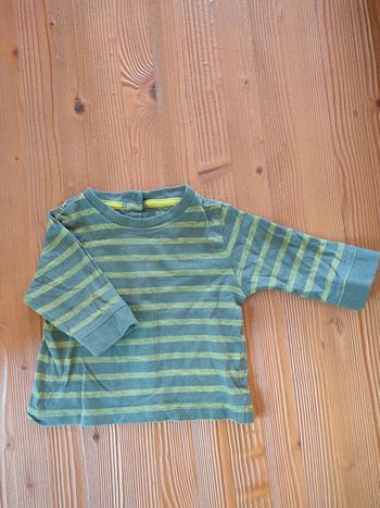 T-shirt manches longues pression dos rayé