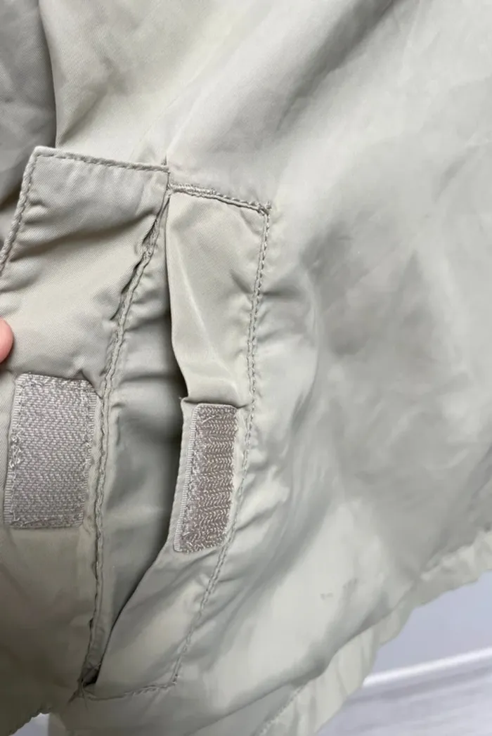 Nylon Hoodie Windbreaker Gap khaki green Womens L - photo numéro 8