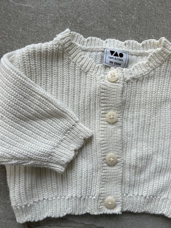 Gilet maille 3 mois fille