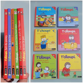 6 livres T'choupi : 33, 35, 37, 38, 40 et 45