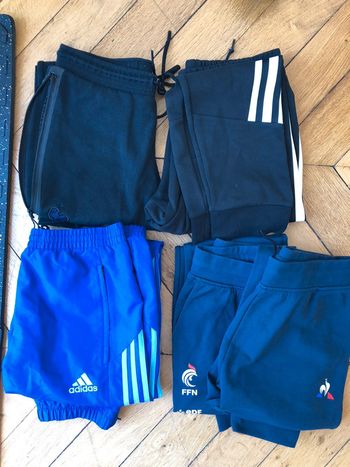 Lot de 5 bas de survêtement nike adidas lecoq sportif