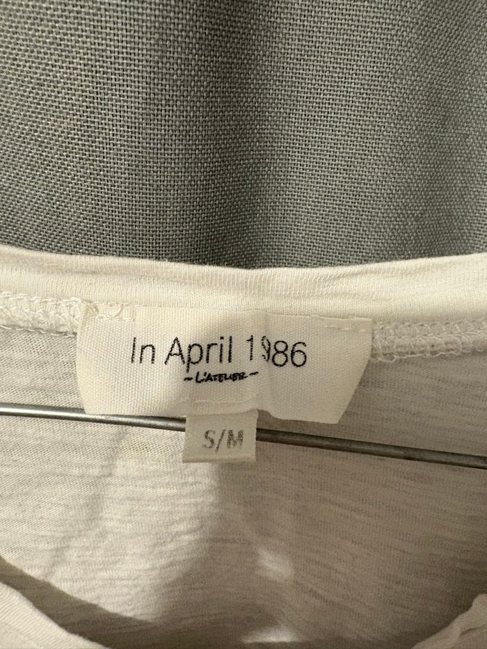 t-shirt blanc col v femme - photo numéro 4