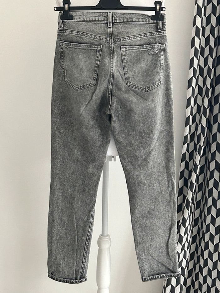 Jean Gris Taille Haute Tally Weijl - Taille 36 - Détails Troués - photo numéro 2