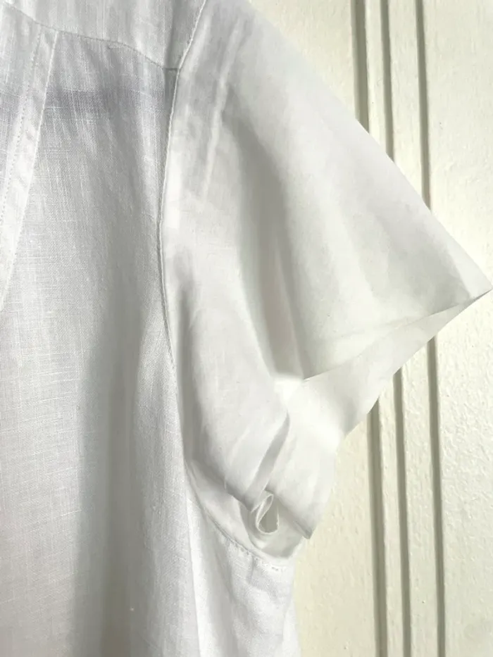 Robe blanche longue lin coton Marina Rinaldi - photo numéro 4