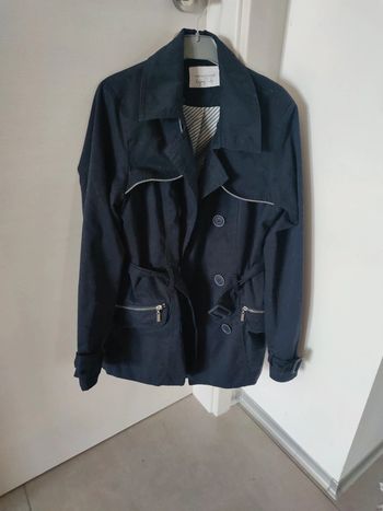 Veste trench bleu marine