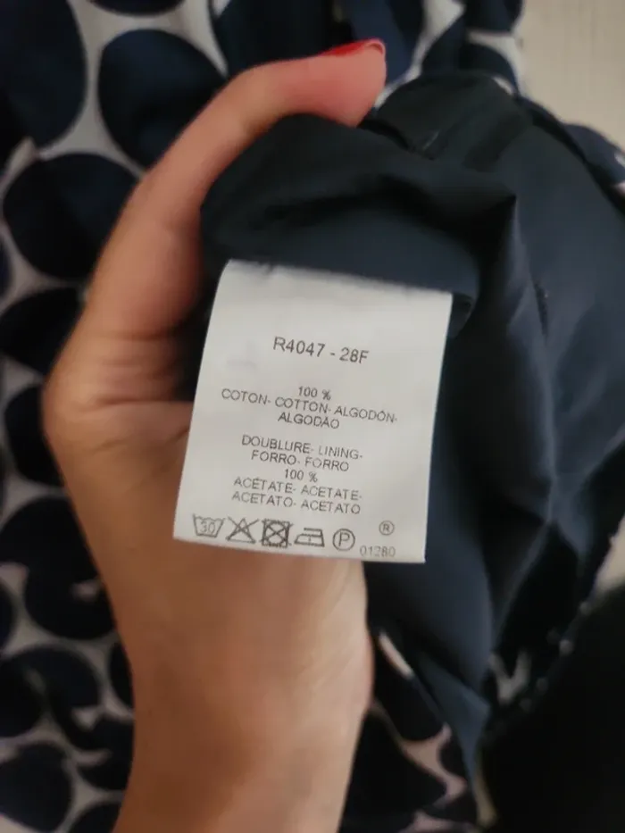 Robe droite Caroll bleu marine et blanc 42 - photo numéro 12