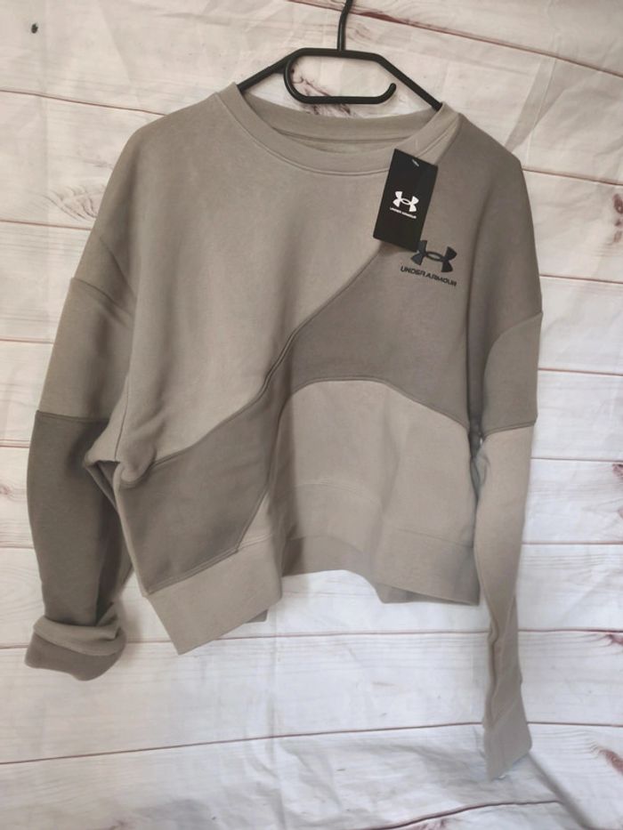 Sweat taupe molletonné - photo numéro 2