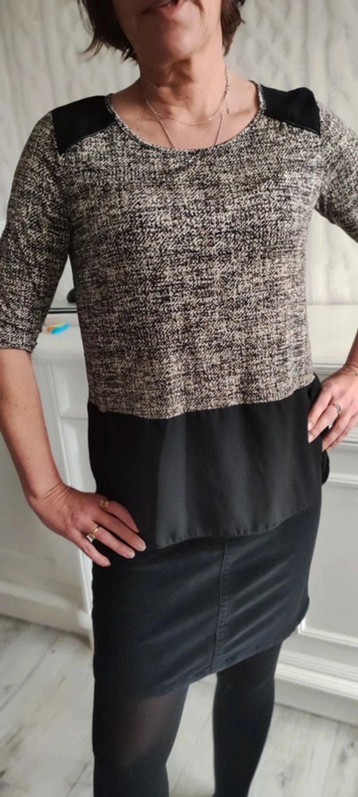 Blouse bicolore fluide formule t3 - photo numéro 3