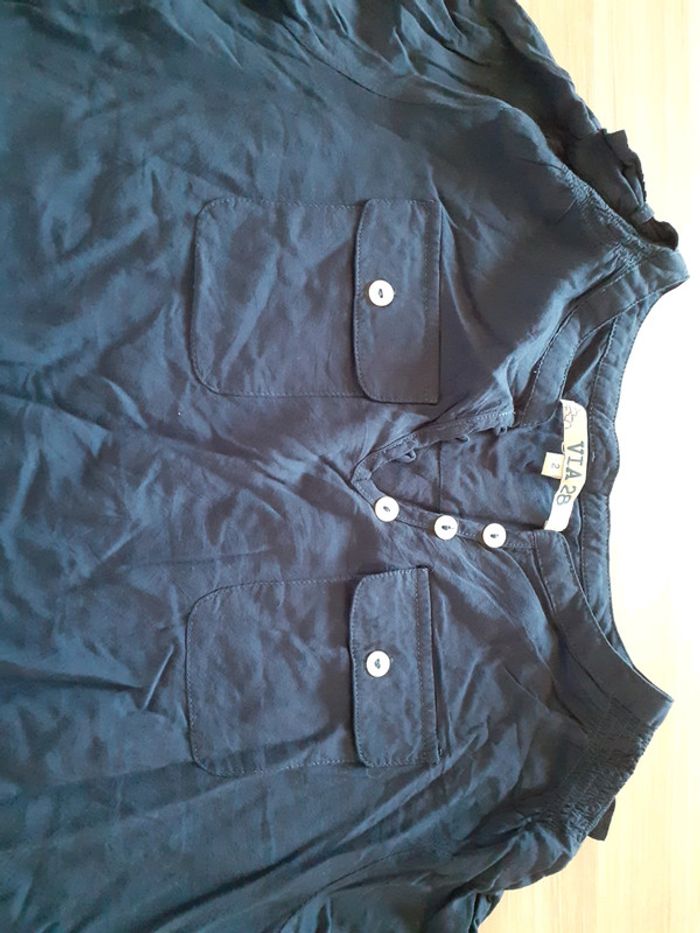 Blouse bleu marine VIA 28 - photo numéro 4