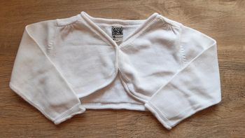 Boléro gilet court blanc 18 mois Tap à l oeil