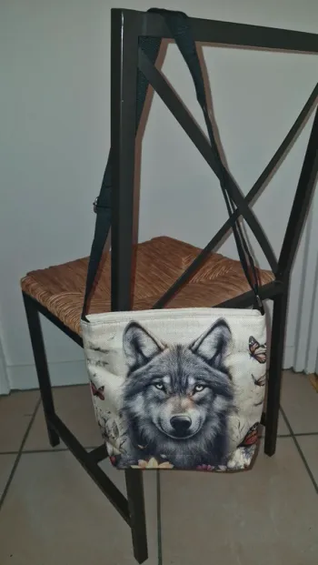 Sac a bandoulière loup