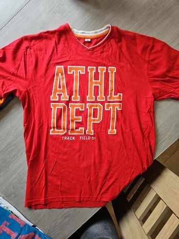 T-shirt homme manches courtes rouge T M