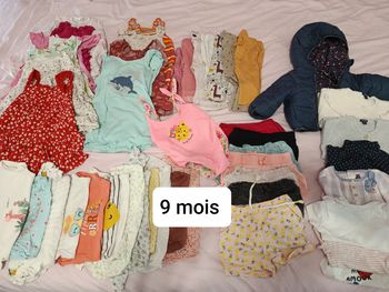 Lot vêtements fille 9 mois 