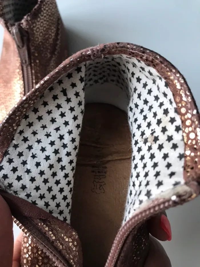 Chaussons pom d Api rose lurex - photo numéro 3