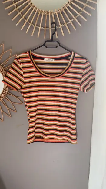 t-shirt à rayures