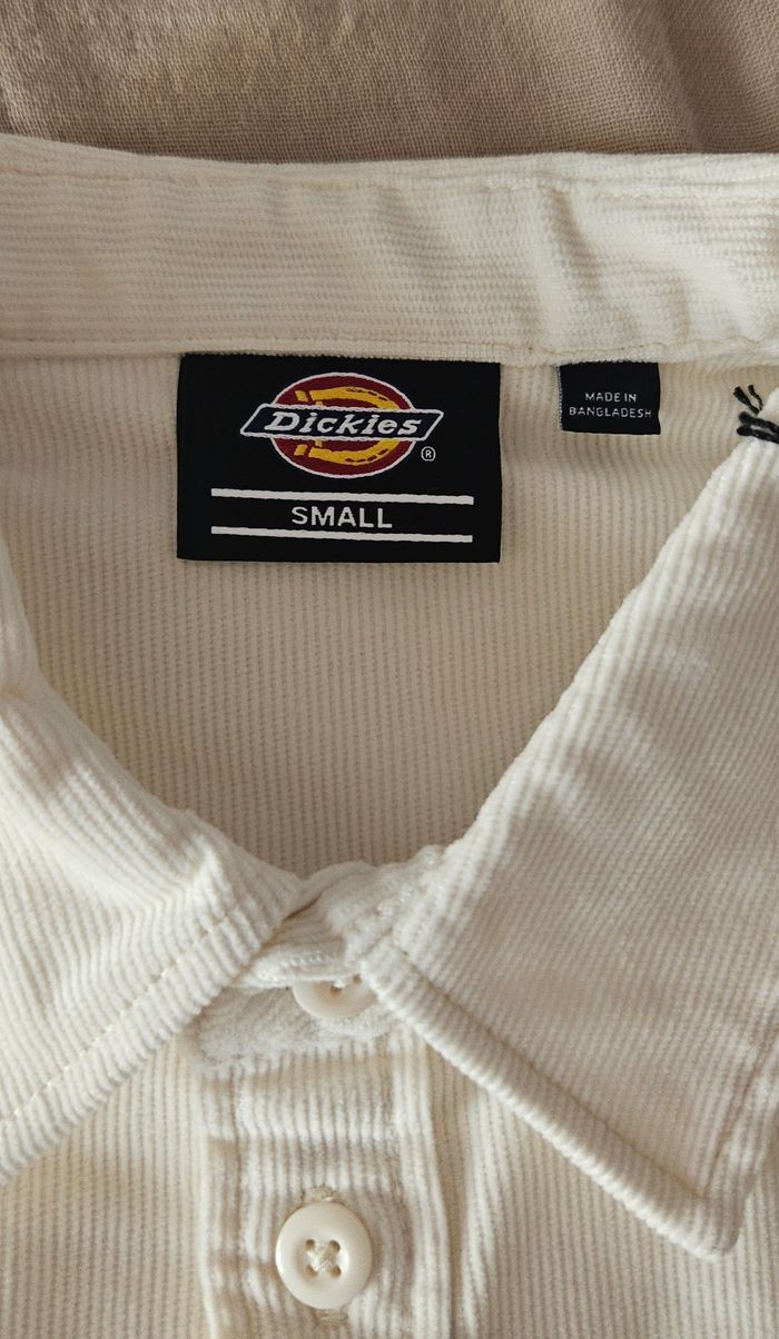 Chemise / surchemise Dickies Wilsonville velours côtelé blanc crème – taille S neuve - photo numéro 5