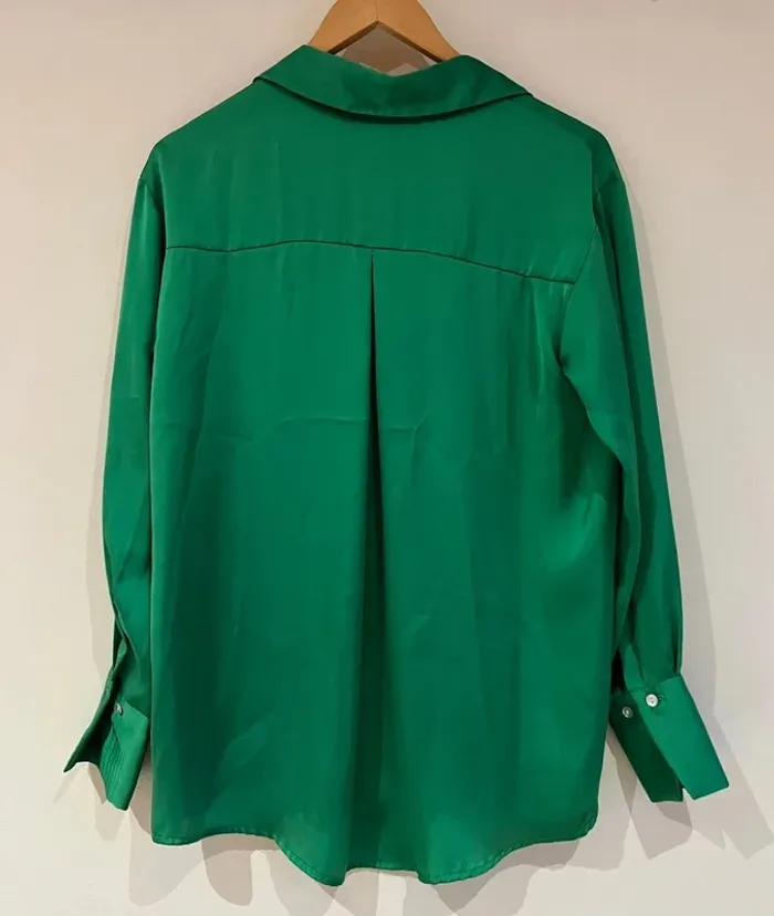 Chemise femme satinée Zara XS - Satin women shirt - Satinhemd Damen - Camicia raso donna - photo numéro 3