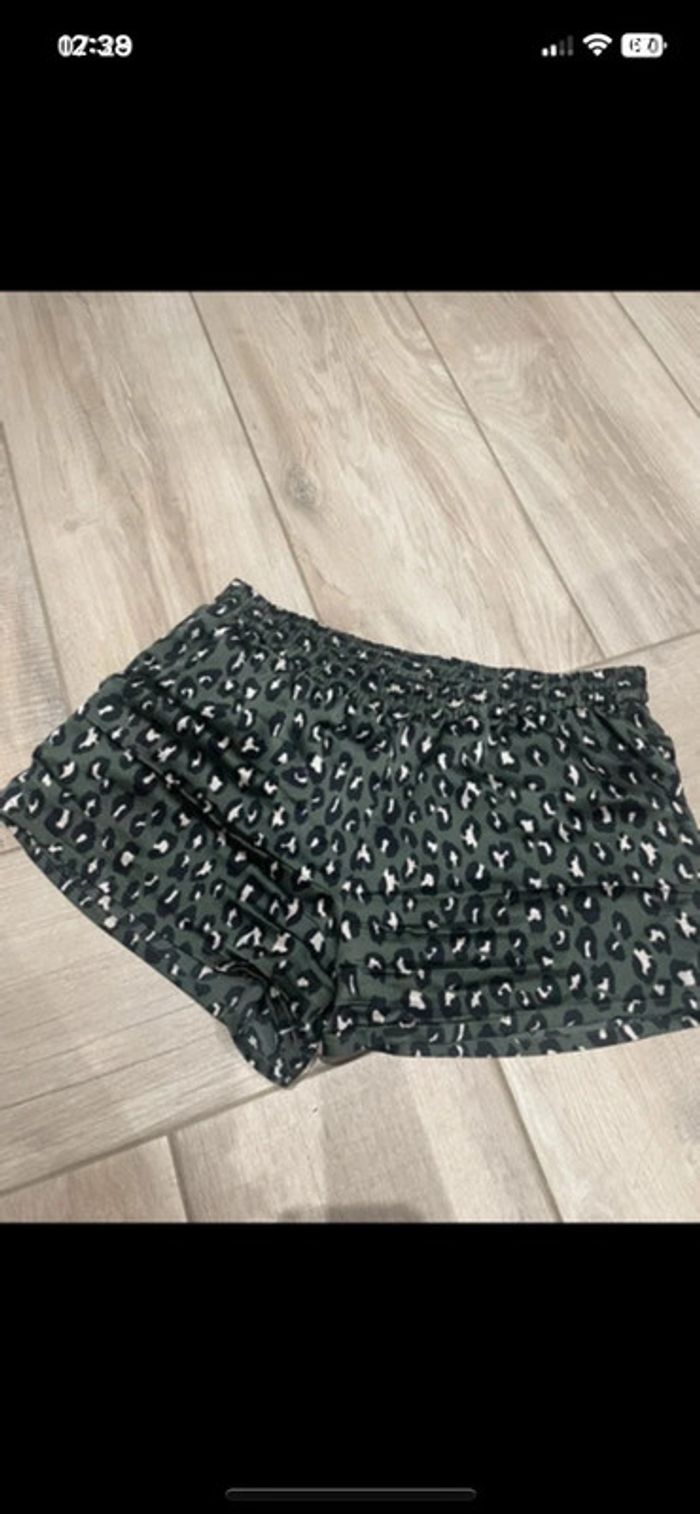 Short de pyjama leopard kaki etam