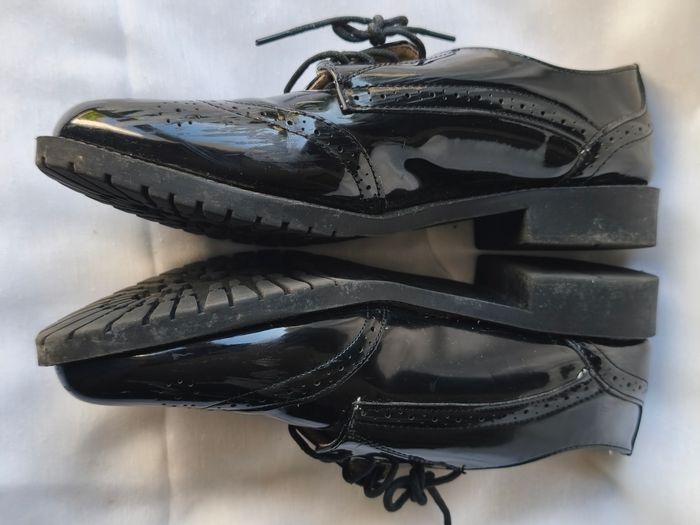 Richelieux oxford vernis noir P40 - photo numéro 6