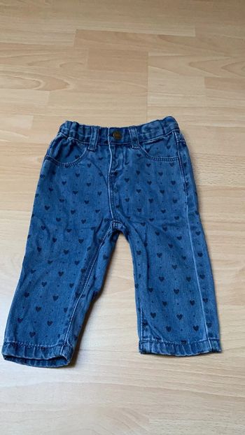Jeans coeur Noukies - 12 mois- 80 cm - Tres bon état