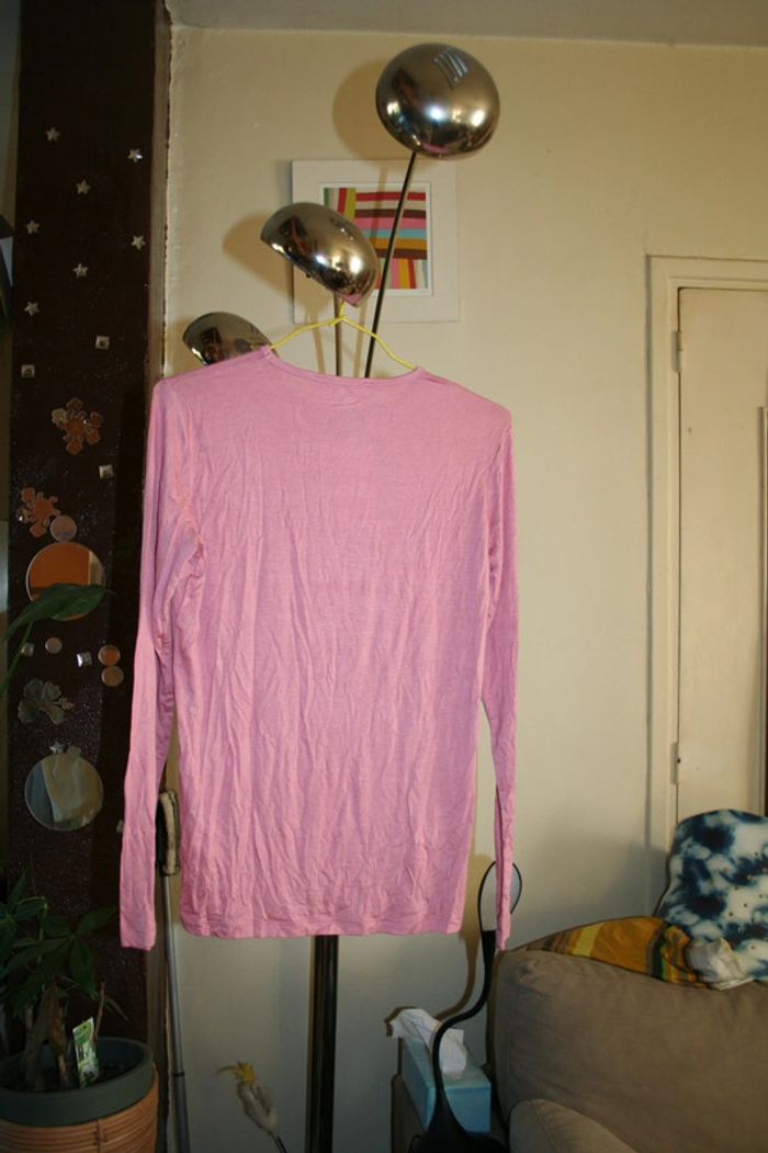 🌸Top fluide rose satiné manches longues collection actuelle Taille 38 "Mango" Neuf 🌸 - photo numéro 2