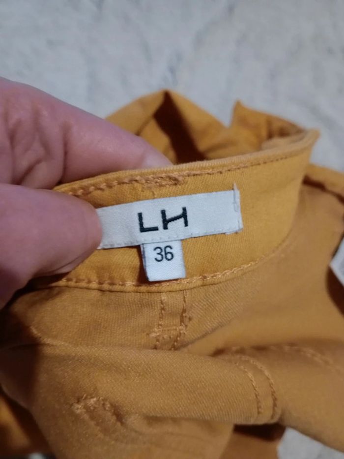 Pantalon femme slim 36 moutarde c8 - photo numéro 7