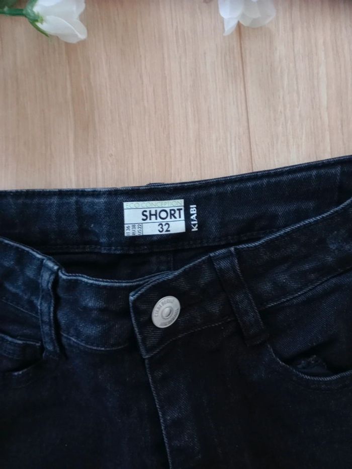 Short fille 32 jean noir c86 - photo numéro 4
