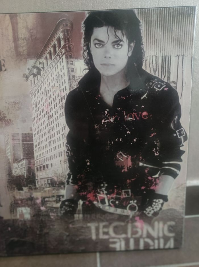 Cadre bois michael Jackson urban graffiti 40 cm - photo numéro 2