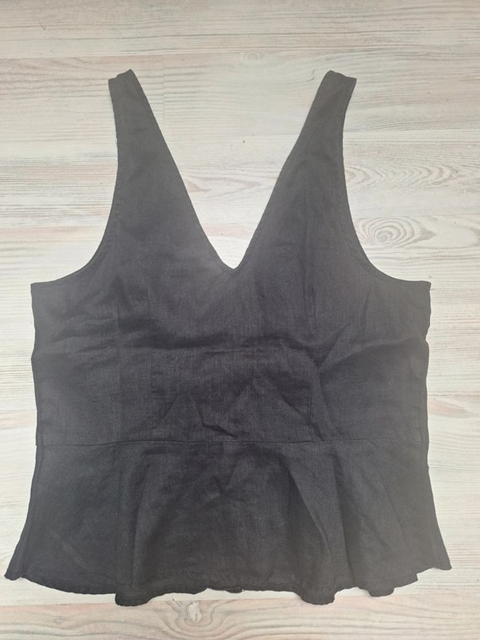 Boléro noir Péplum en lin H&M 38 - photo numéro 2