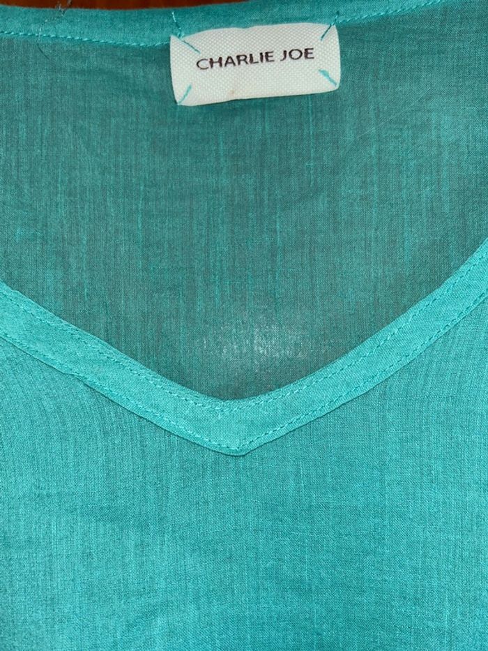 Haut turquoise perles 38 Charlie Joe - photo numéro 2