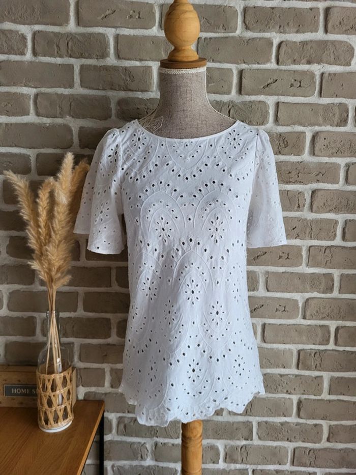 Haut romantique broderie anglaise - Massimo Dutti - photo numéro 12