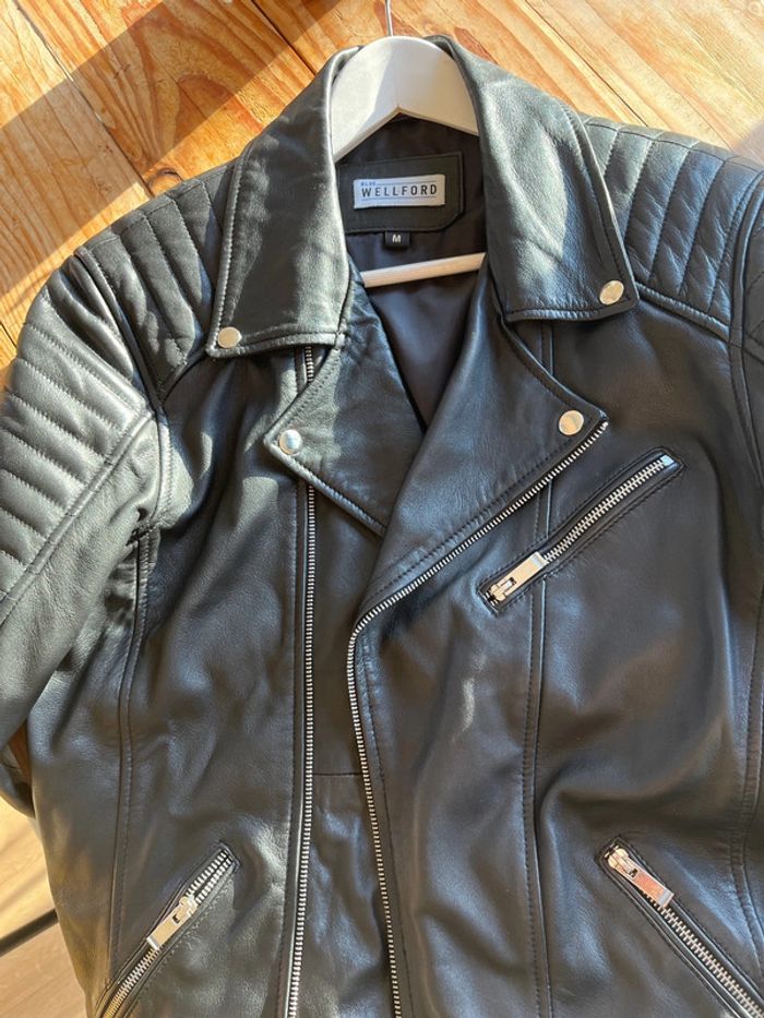 Perfecto cuir véritable Blue Welford - photo numéro 10