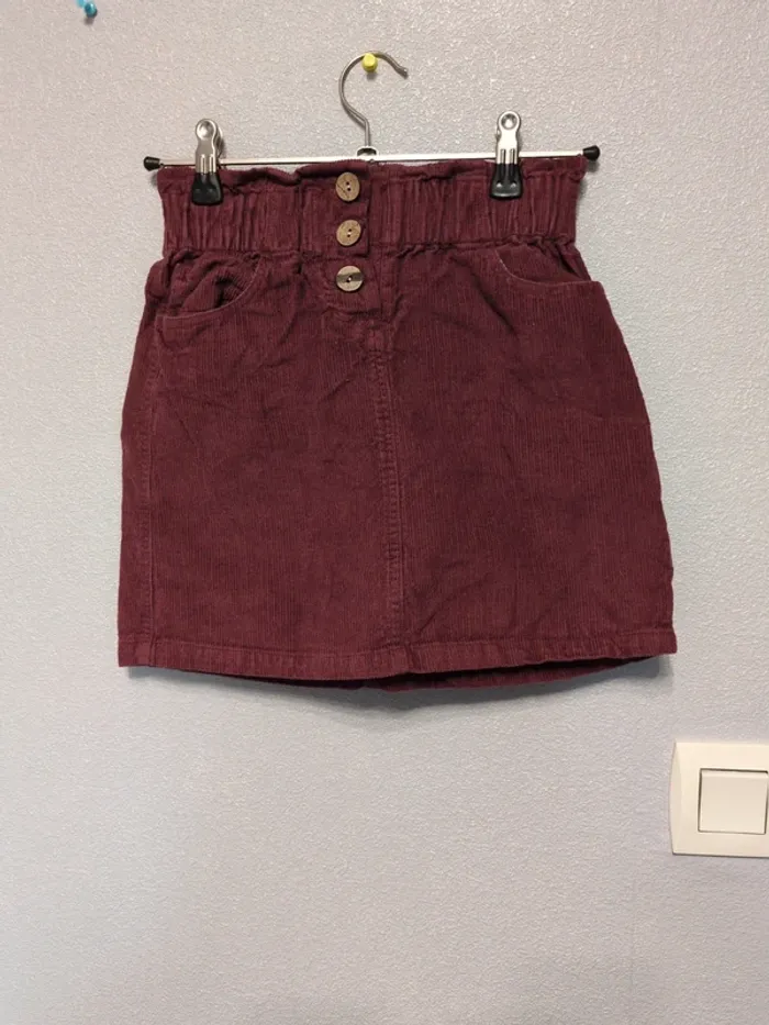Jupe velours côtelé fille 8 ans