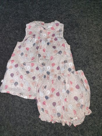 Robe + culotte bloomer Okaidi 3 mois