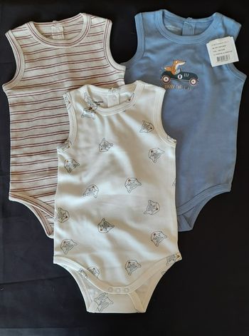 Lot 3 bodies Vertbaudet 12 mois- 74 cm.