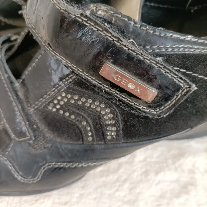 basket talons haut noires fantaisie geox cuir synthétique 38 - photo numéro 6
