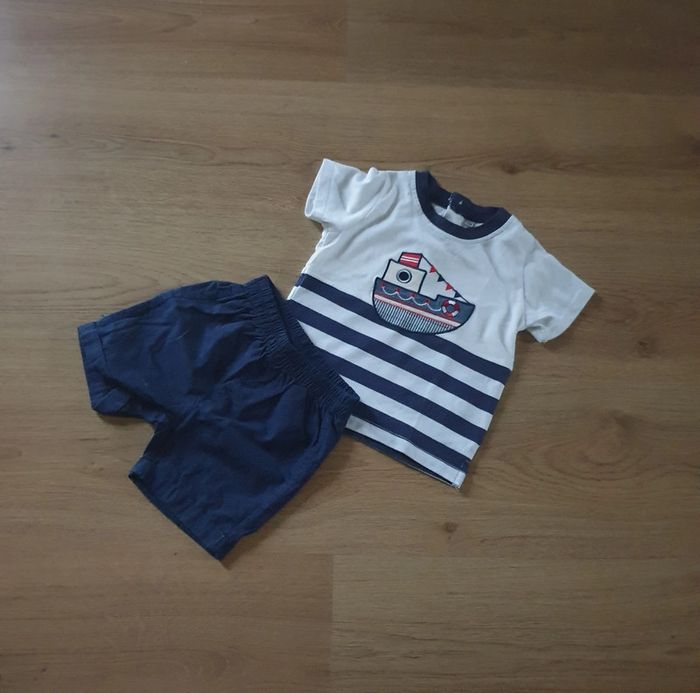 💚 Ensemble tee-shirt short 12 mois Tex #emyfleury_12moisgarçon