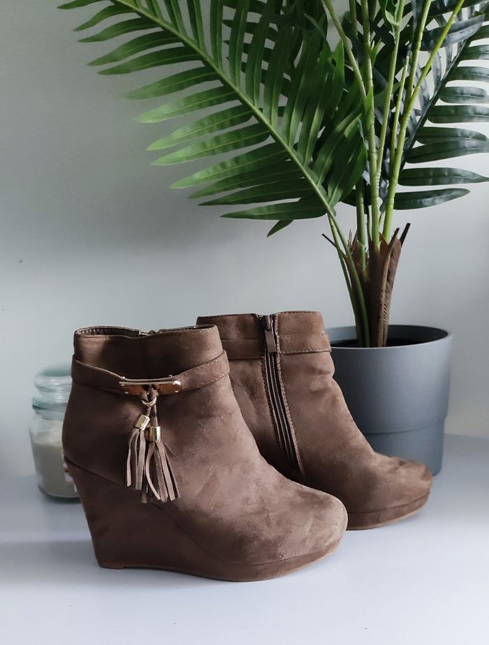 Bottines compensées plateforme