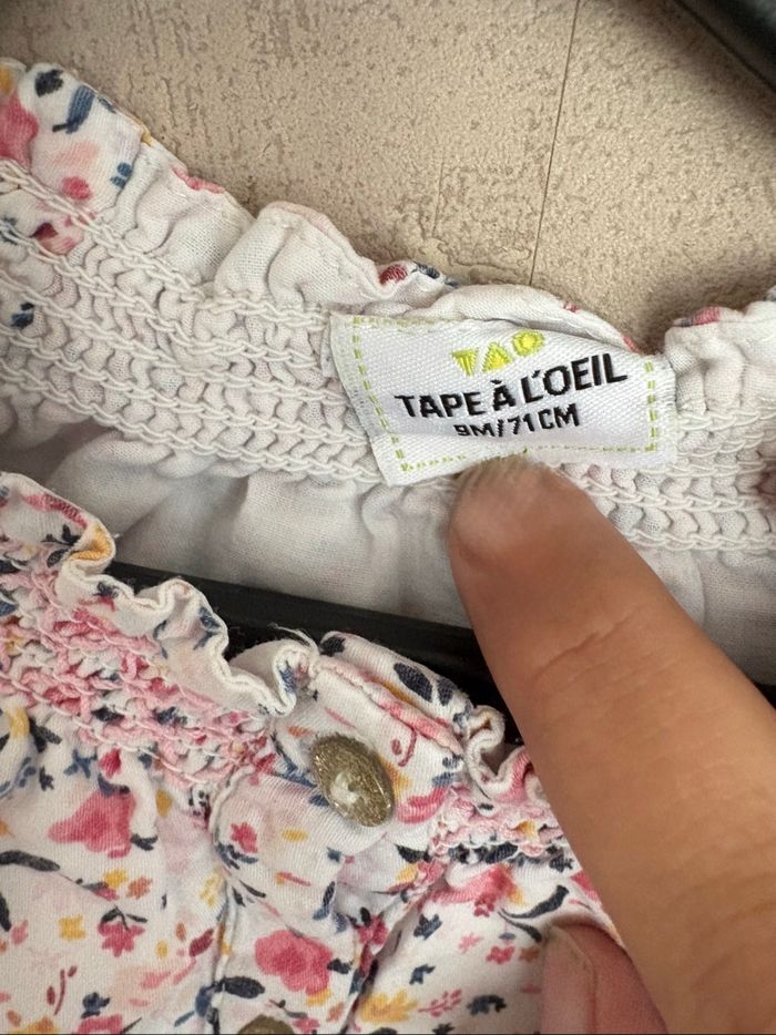 Blouse fleurie Tape à l’Œil – Taille 9 mois - photo numéro 5