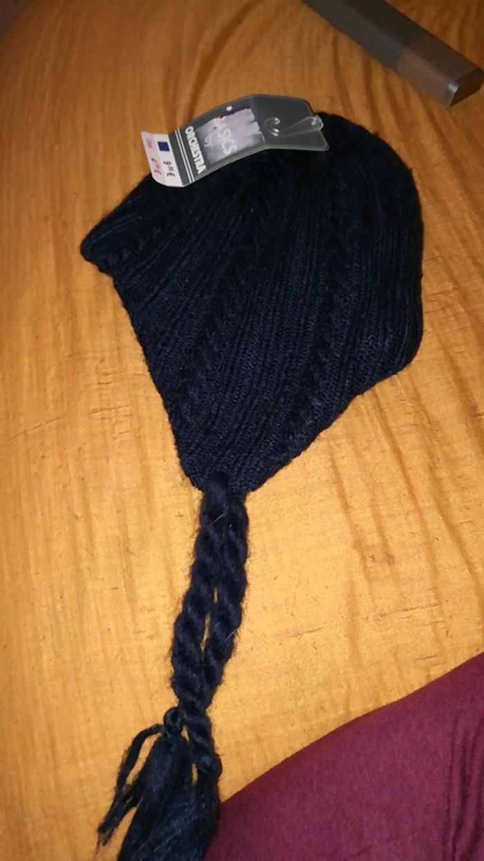 Bonnet caché oreille noir Neuf Orchestra 2 ans 50cm - photo numéro 2