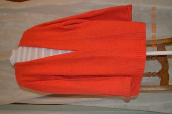 Gilet orange mi-cuisse, taille XXL