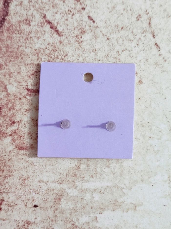 Boucles puces d'oreilles rond quartz cuivre inox 🇨🇵 Fabrication Artisanale - Ø 12mm - photo numéro 3