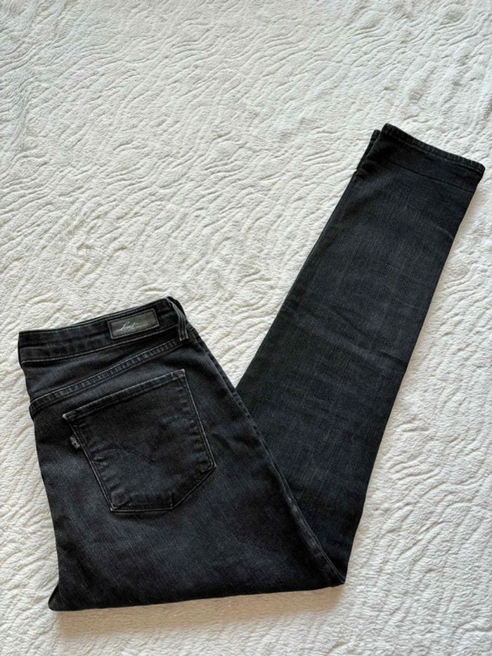 Jean Levi’s femme San Francisco noir gris anthracite demi curve skinny mi taille taille L/40 L32 00s - photo numéro 3