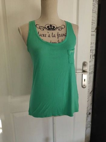 Débardeur coton vert G-star taille 36