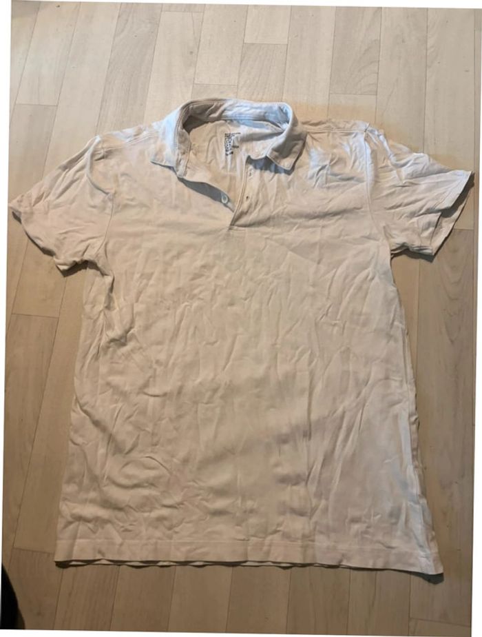Polo blanc manches courtes M h&m