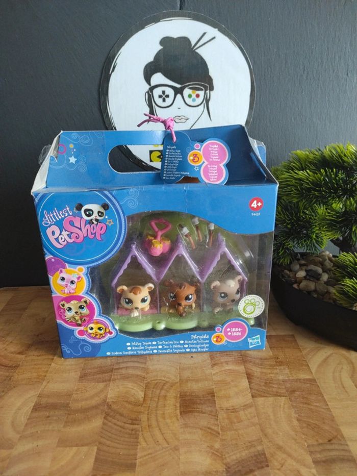 Littlest Petshop LPS Pet Shop Nib Moc 1554 1555 1556 Triplet Bear #geektradelps