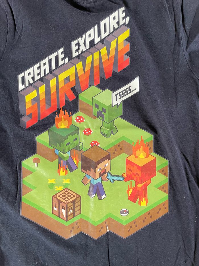 TEE shirt minecraft - photo numéro 3